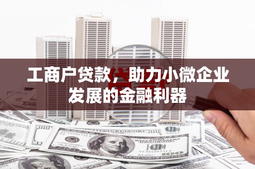 沈北新区工商户贷款，助力小微企业发展的金融利器