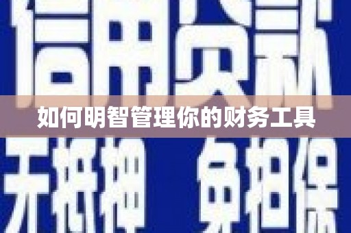 沈北新区如何明智管理你的财务工具