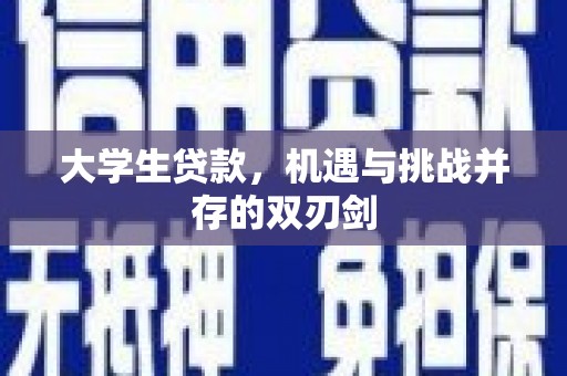 沈北新区大学生贷款，机遇与挑战并存的双刃剑