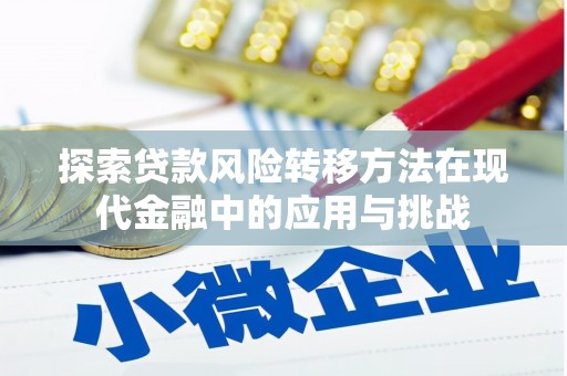 沈北新区探索贷款风险转移方法在现代金融中的应用与挑战