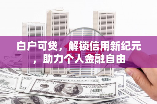 沈北新区白户可贷，解锁信用新纪元，助力个人金融自由