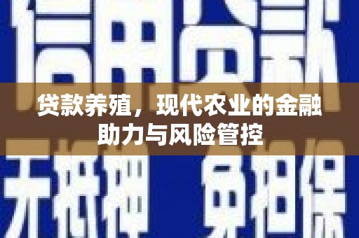 沈北新区贷款养殖，现代农业的金融助力与风险管控