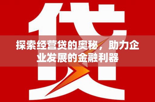沈北新区探索经营贷的奥秘，助力企业发展的金融利器
