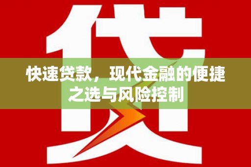 沈北新区快速贷款，现代金融的便捷之选与风险控制