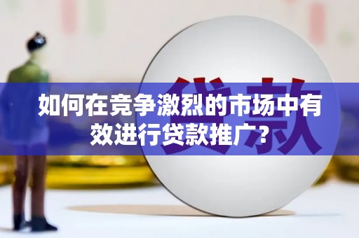 沈北新区如何在竞争激烈的市场中有效进行贷款推广？