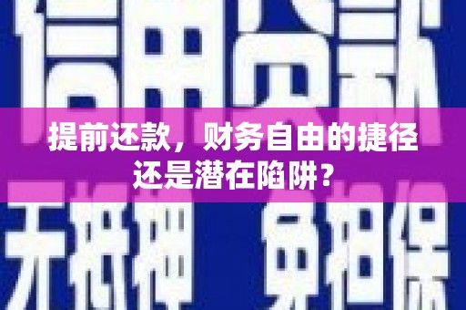 沈北新区提前还款，财务自由的捷径还是潜在陷阱？