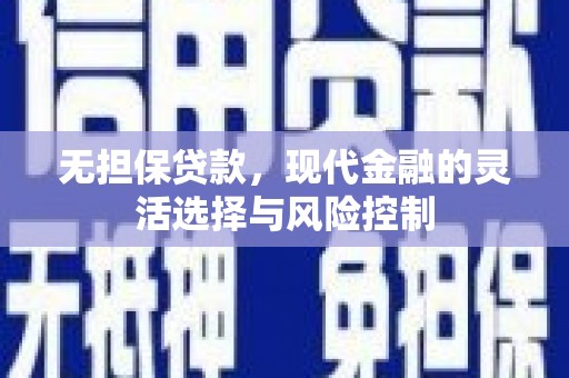 沈北新区无担保贷款，现代金融的灵活选择与风险控制