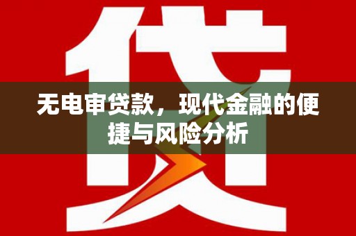 沈北新区无电审贷款，现代金融的便捷与风险分析
