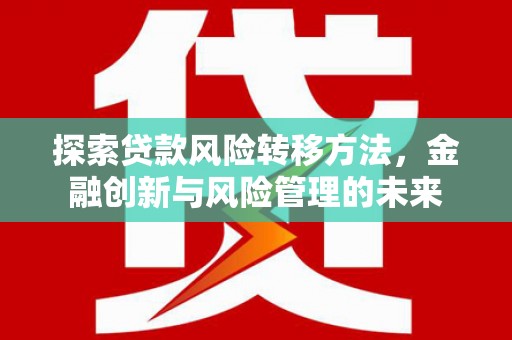 沈北新区探索贷款风险转移方法，金融创新与风险管理的未来