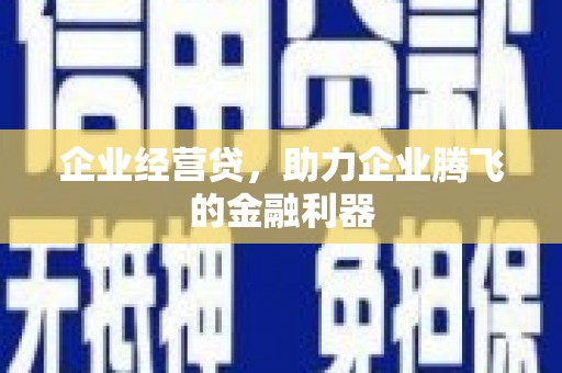 沈北新区企业经营贷，助力企业腾飞的金融利器