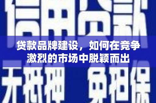 沈北新区贷款品牌建设，如何在竞争激烈的市场中脱颖而出