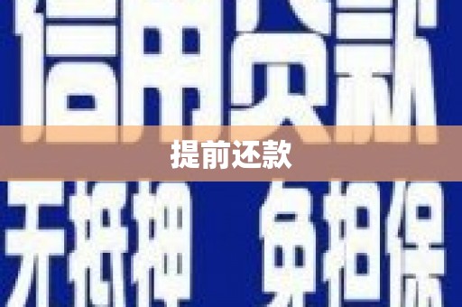 沈北新区提前还款