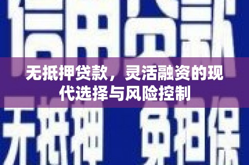 沈北新区无抵押贷款，灵活融资的现代选择与风险控制