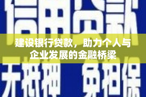 沈北新区建设银行贷款，助力个人与企业发展的金融桥梁