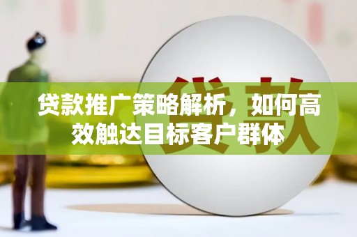 沈北新区贷款推广策略解析，如何高效触达目标客户群体