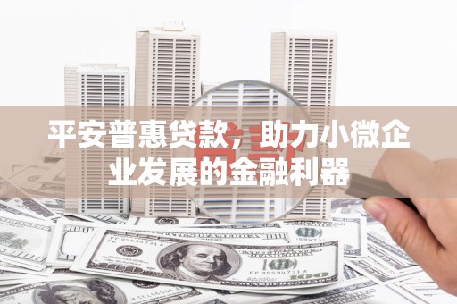 沈北新区平安普惠贷款，助力小微企业发展的金融利器