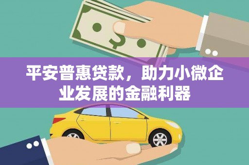 沈北新区平安普惠贷款，助力小微企业发展的金融利器