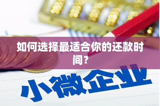 沈北新区如何选择最适合你的还款时间？