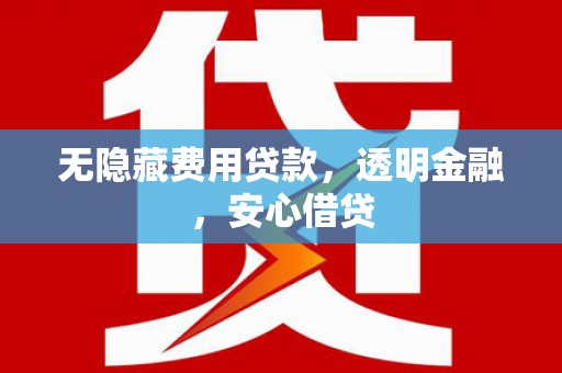 沈北新区无隐藏费用贷款，透明金融，安心借贷