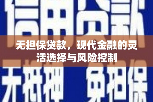 沈北新区无担保贷款，现代金融的灵活选择与风险控制