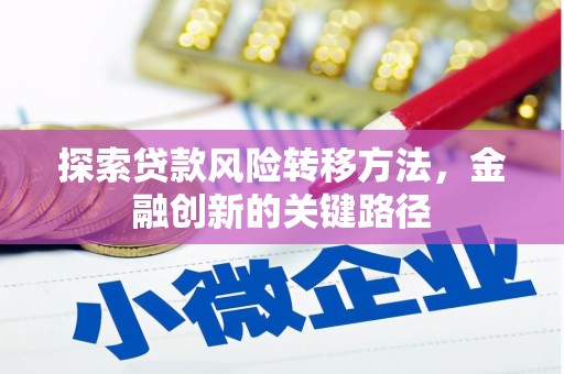 沈北新区探索贷款风险转移方法，金融创新的关键路径