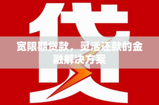 沈北新区宽限期贷款，灵活还款的金融解决方案
