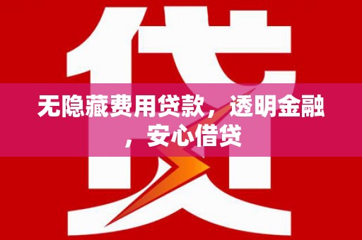 沈北新区无隐藏费用贷款，透明金融，安心借贷